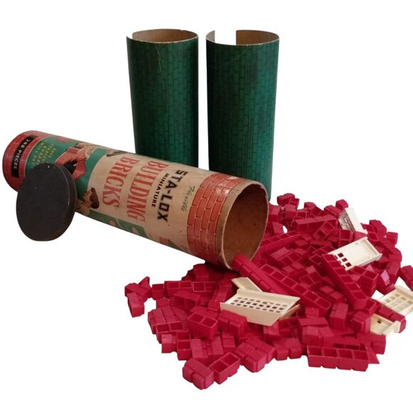 Vintage 1950's-1960's Set No.300-Sta-Lox Miniature Building Blocks-274/288 - Picture 2 of 16